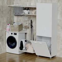 Шкаф пенал для ванной Mixline Спутник-60 белый
