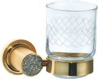 Набор Дозатор Boheme Royal Cristal Gold подвесной + Стакан Gold подвесной + Полотенцедержатель Gold кольцо + Ершик Gold подвесной + Держатель Cold с крышкой