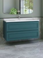 Тумба с раковиной Caprigo Wales 120 изумрудно-бирюзовая