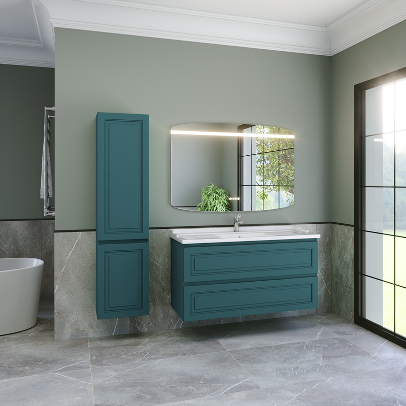 Тумба с раковиной Caprigo Wales 120 изумрудно-бирюзовая