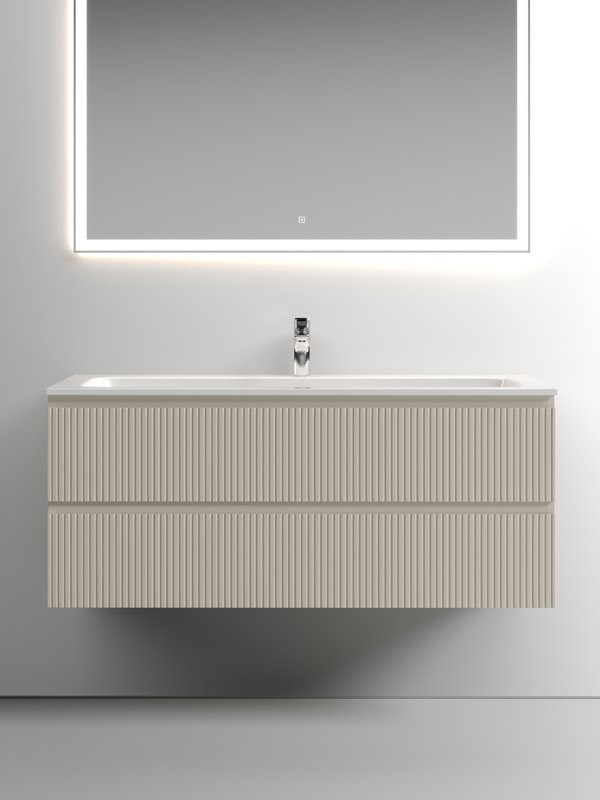 Мебель для ванной комнаты Sancos Snob T 120 см, beige soft, раковина CN7017