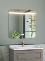 Зеркало Caprigo Софт 80 с подсветкой, подогревом, часами, сенсорный выключатель