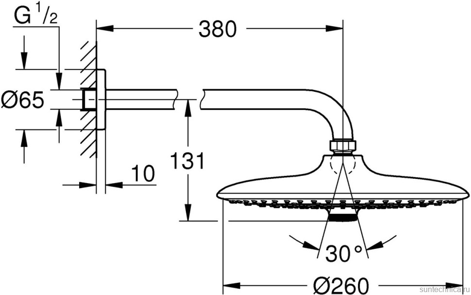 Верхний душ Grohe Euphoria 260 26458000