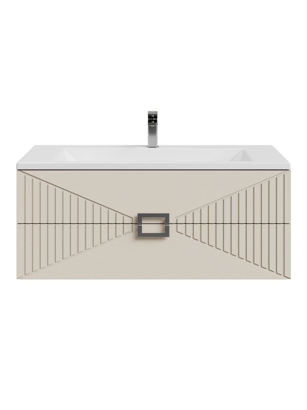 Тумба под раковину без столешницы Grossman Луксор 100 матовая бежевая