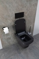 Унитаз подвесной Allen Brau Infinity 4.21011.31 безободковый, с микролифтом, черный матовый
