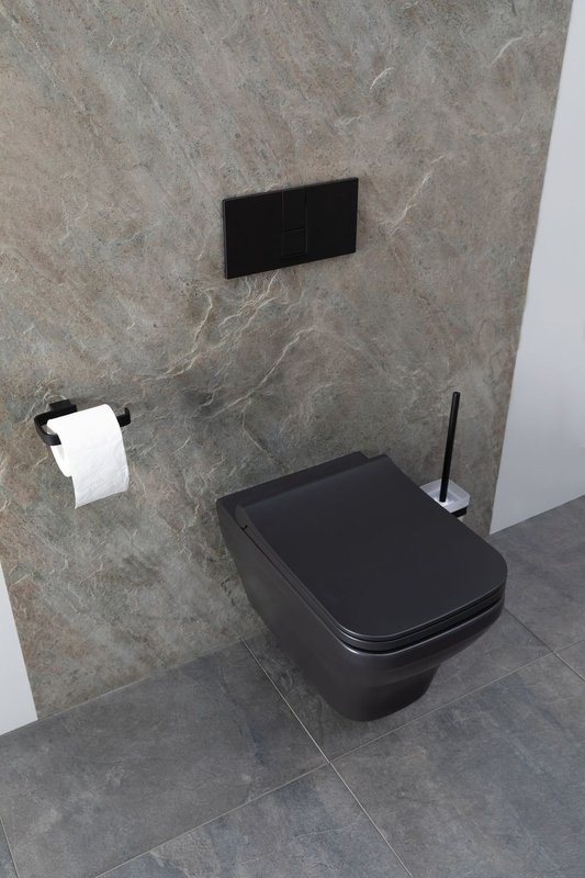 Унитаз подвесной Allen Brau Infinity 4.21011.31 безободковый, с микролифтом, черный матовый