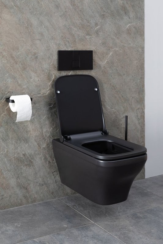 Унитаз подвесной Allen Brau Infinity 4.21011.31 безободковый, с микролифтом, черный матовый