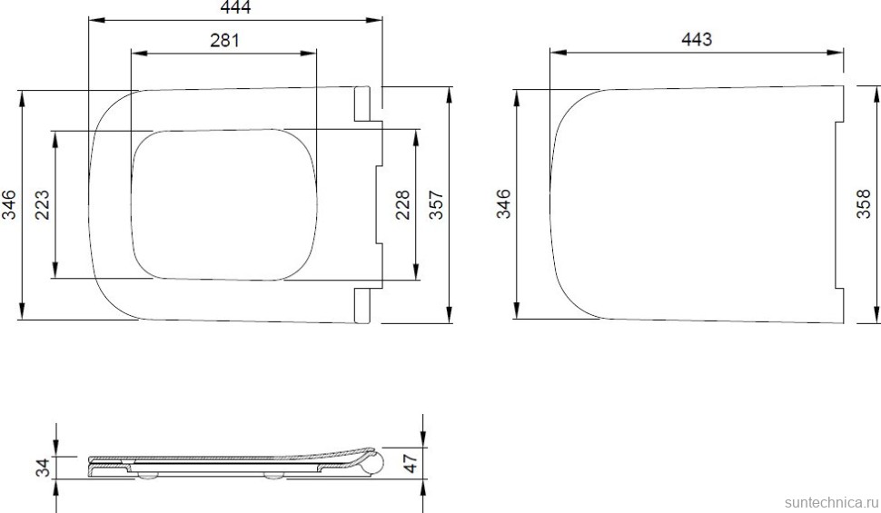 Унитаз подвесной Allen Brau Infinity 4.21011.31 безободковый, с микролифтом, черный матовый