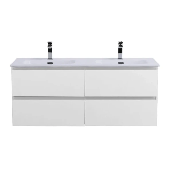 Тумба под раковину без столешницы BelBagno Kraft 120 подвесная, bianco opaco, для двоих