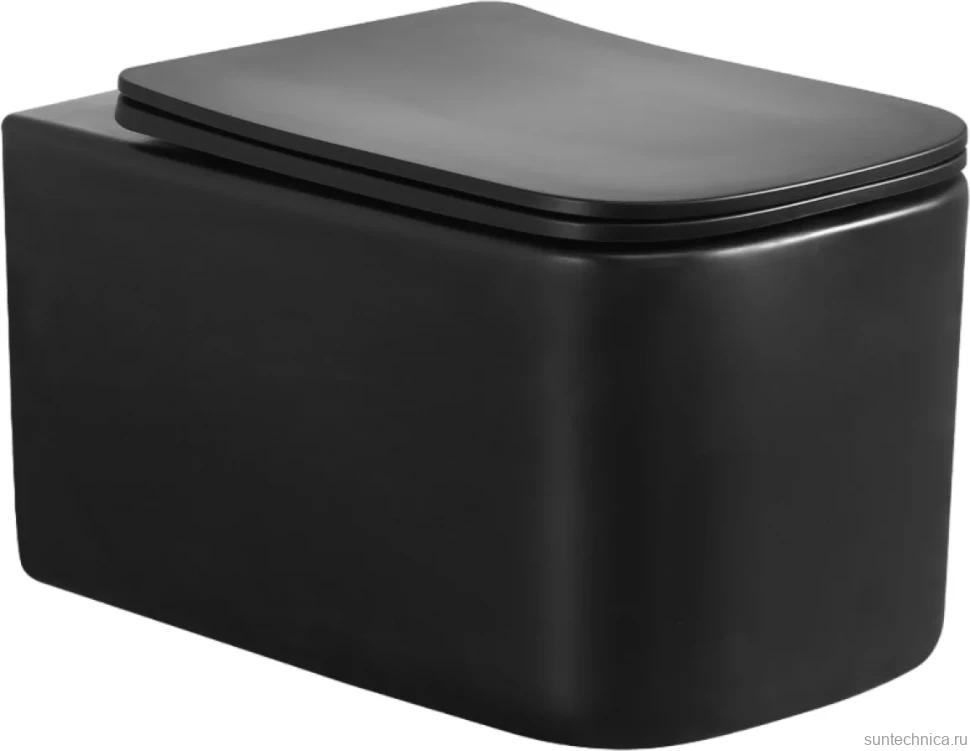 Унитаз подвесной Boheme Mane 970-SET-B с крышкой-сиденьем с микролифтом