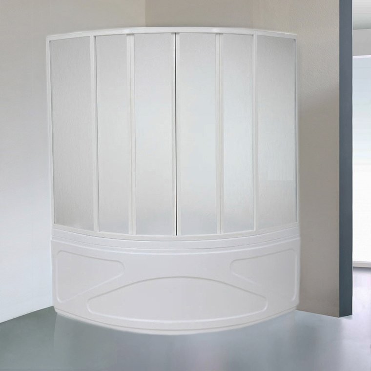 Шторка на ванну Bas Хатива, 6 ств., пластик