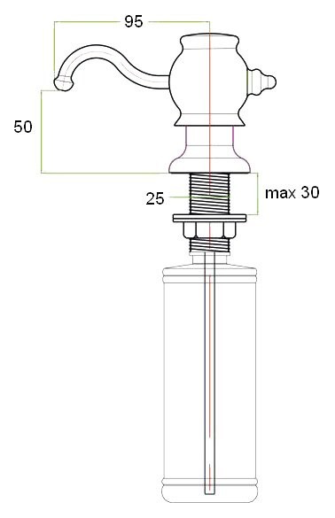 Дозатор для кухонной мойки Zorg ZR-24 белый
