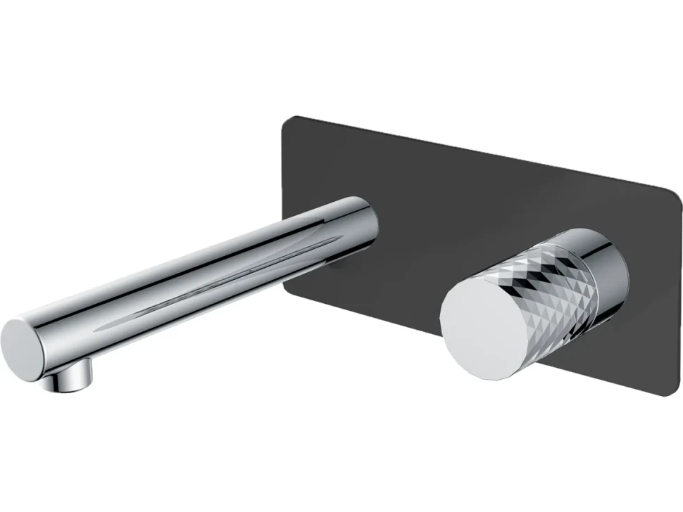 Смеситель для раковины Boheme Stick 125-BCR.2 С ВНУТРЕННЕЙ ЧАСТЬЮ, black, touch chrome