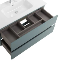 Тумба с раковиной BelBagno Kraft 100 подвесная, матовая голубая, раковина bb1000etl