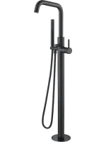 Напольный смеситель для ванны с душем Allen Brau Priority 5.31008-31 С ВНУТРЕННЕЙ ЧАСТЬЮ, чёрный матовый
