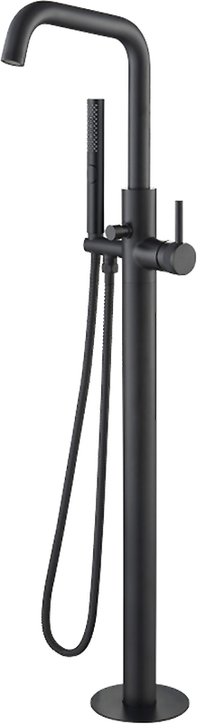 Напольный смеситель для ванны с душем Allen Brau Priority 5.31008-31 С ВНУТРЕННЕЙ ЧАСТЬЮ, чёрный матовый