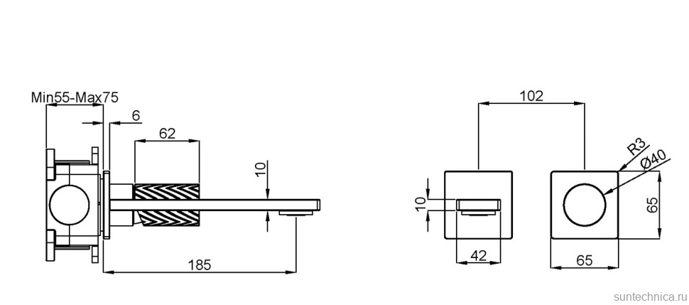 Смеситель для раковины Vincea Альто VBFW-6AL1CH С ВНУТРЕННЕЙ ЧАСТЬЮ, хром