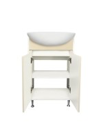 Мебель для ванной комнаты Runo Эконова 60 напольная, белая крем