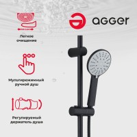 Душевая стойка Agger Breeze A0193544 черная