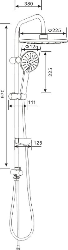 Душевая стойка Agger Breeze A0193544 черная