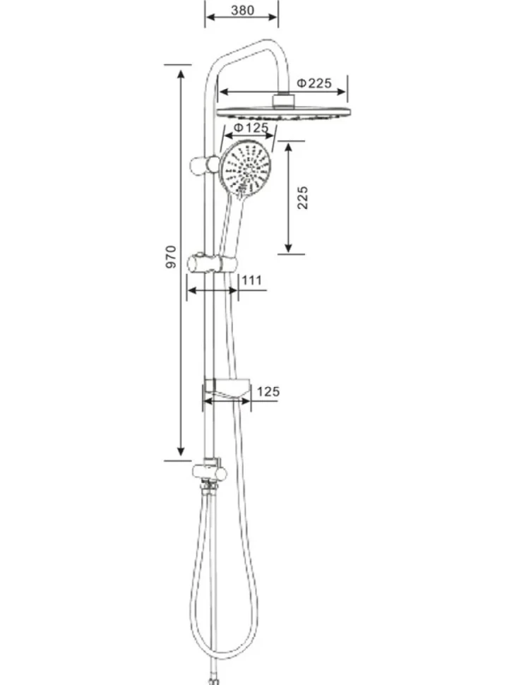 Душевая стойка Agger Breeze A0193544 черная