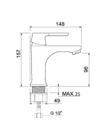 Смеситель для раковины РМС SL123 001F Смеситель для раковины РМС SL123 001F