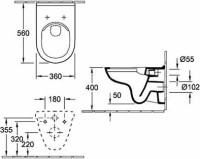 Комплект  Система инсталляции Grohe Rapid SL 38775001 4 в 1 с кнопкой смыва + Унитаз подвесной Villeroy & Boch O.Novo 5660HR01 alpin, безободковый