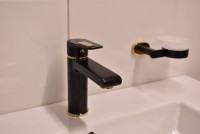 Смеситель для раковины Rav Slezak Colorado CO328.5CMATZ черный матовый, золото