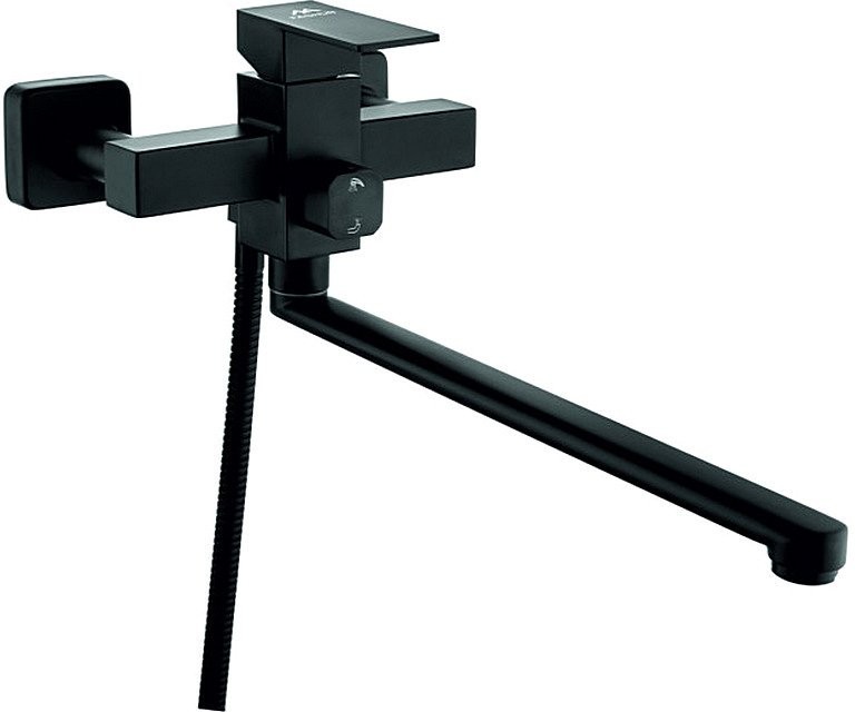 Смеситель с длинным изливом для ванны Fashun A52202-7 черный