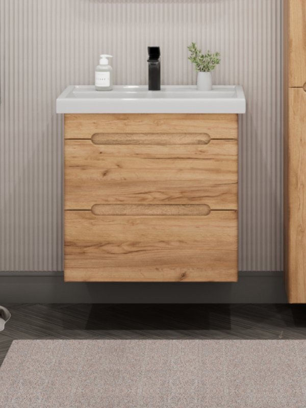 Тумба под раковину без столешницы SanStar Diva 60 подвесная, Gold Kraft