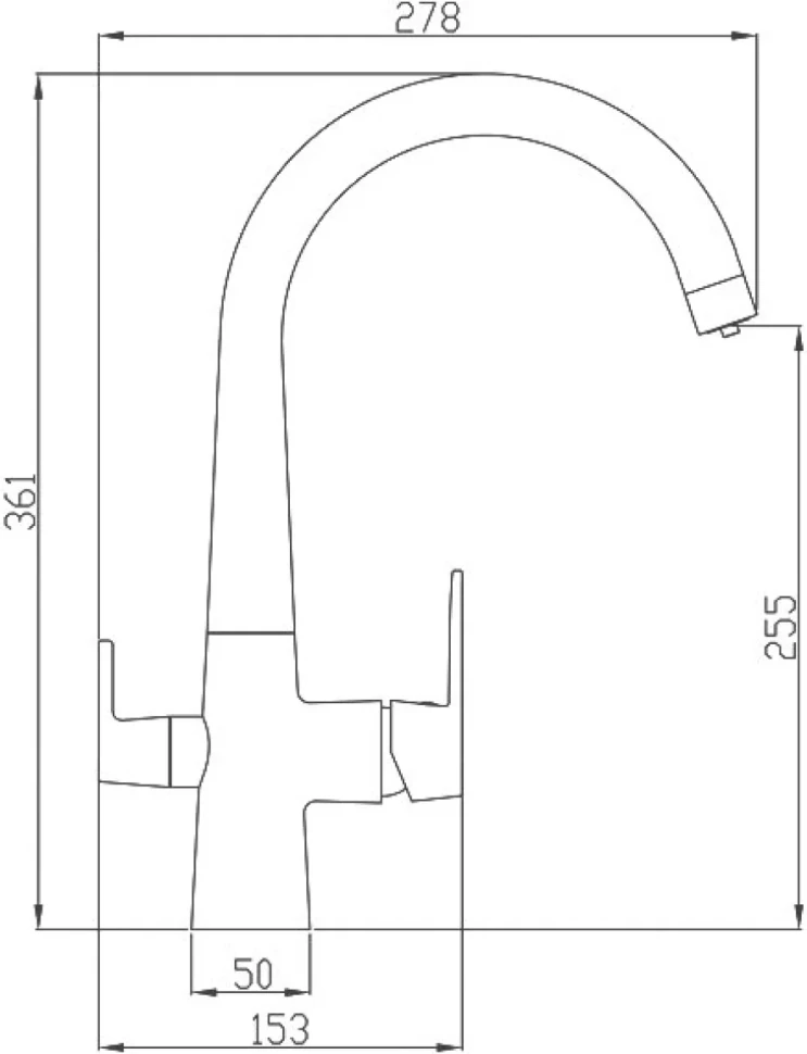 Смеситель для кухни Steel Hammer SH 819 BRONZE