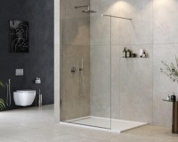 Душевая перегородка Cezares Liberta -L-1-125-120-C-Cr профиль хром, стекло прозрачное