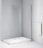 Душевая перегородка Cezares Liberta -L-1-125-120-C-Cr профиль хром, стекло прозрачное