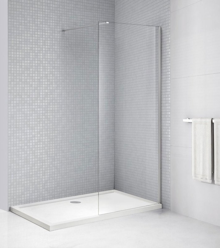 Душевая перегородка Cezares Liberta -L-1-125-120-C-Cr профиль хром, стекло прозрачное