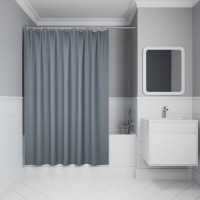 Штора для ванной IDDIS Decor DW03P18i11 180х200, серая