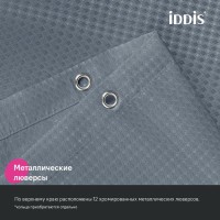 Штора для ванной IDDIS Decor DW03P18i11 180х200, серая