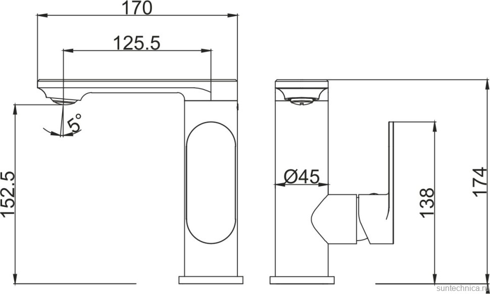 Смеситель для раковины Fashun A8885-7 черный