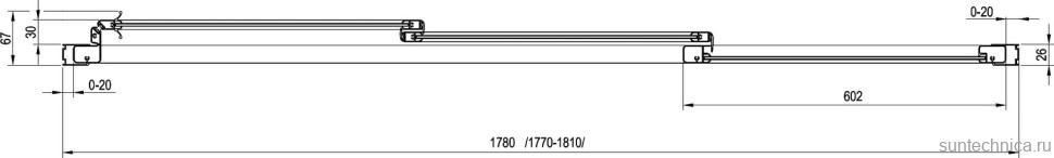 Шторка на ванну Ravak Supernova AVDP3-180 Transparent, профиль белый