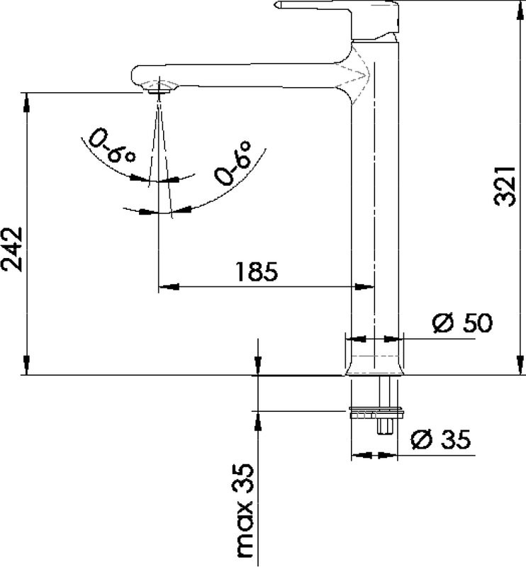 Смеситель для раковины Remer Vanity V10L