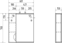 Мебель для ванной комнаты Vigo Callao 60 2 дверцы