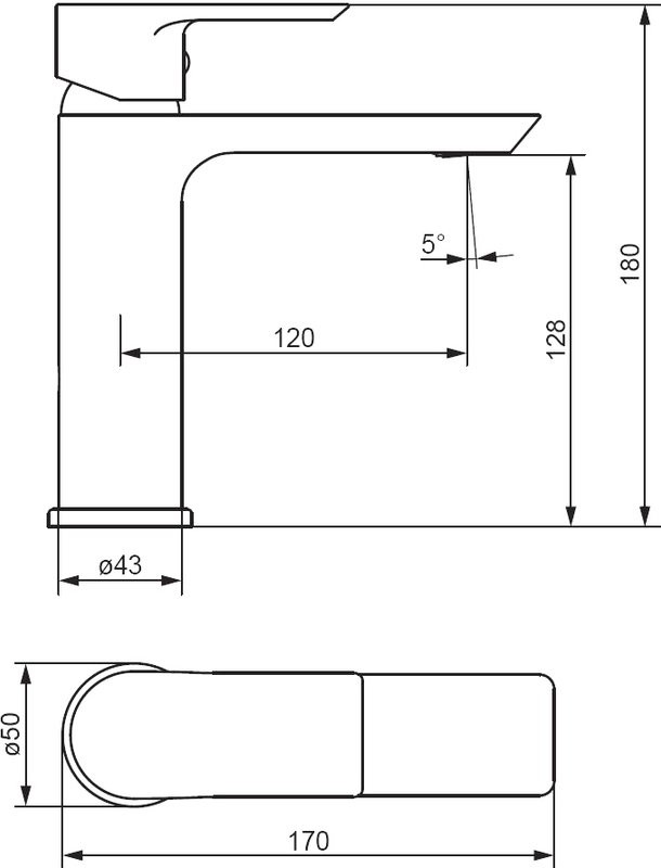 Смеситель для раковины Damixa Apollo 470210300 черный
