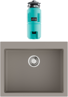 Комплект Мойка Omoikiri Bosen 61A-GR leningrad grey + Измельчитель Nagare slim 1250-AZ azur blue