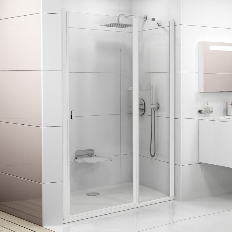 Душевая дверь в нишу Ravak Chrome CSD2-120 Transparent, профиль белый