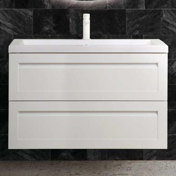 Тумба с раковиной Art&Max Platino 90, подвесная, белый матовый