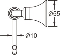 Держатель туалетной бумаги Rose RG1205 хром