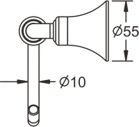 Держатель туалетной бумаги Rose RG1205 хром Держатель туалетной бумаги Rose RG1205 хром