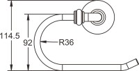 Держатель туалетной бумаги Rose RG1205 хром