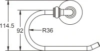 Держатель туалетной бумаги Rose RG1205 хром Держатель туалетной бумаги Rose RG1205 хром