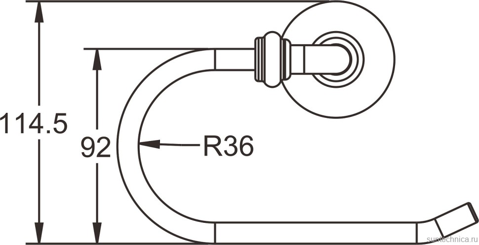 Держатель туалетной бумаги Rose RG1205 хром