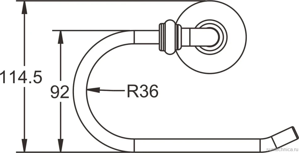 Держатель туалетной бумаги Rose RG1205 хром
